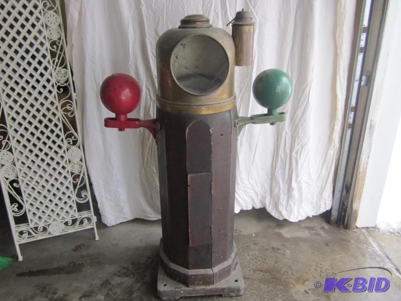 lot 1 image: RARE Antique Nautical Magnetic steering compa...