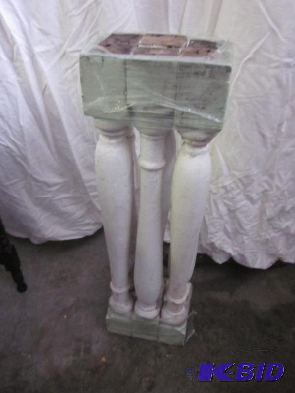 lot 27 image: Lot of (6) solid wood, hand turned and painte...