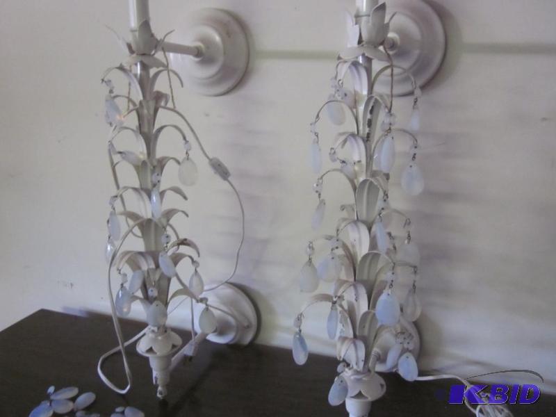 lot 64 image: Pair of Antique double mount metal and opales...