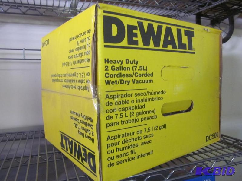 lot 71 image: DeWalt Heavy Duty 2 gallon cordlesscorded we...