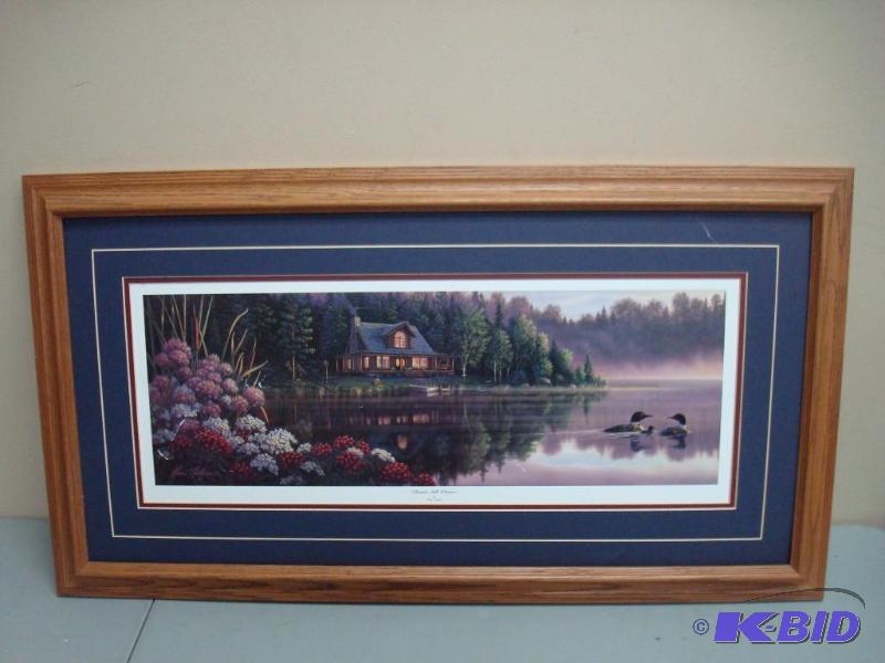 Framed Picture, No Glass, Shows wear...