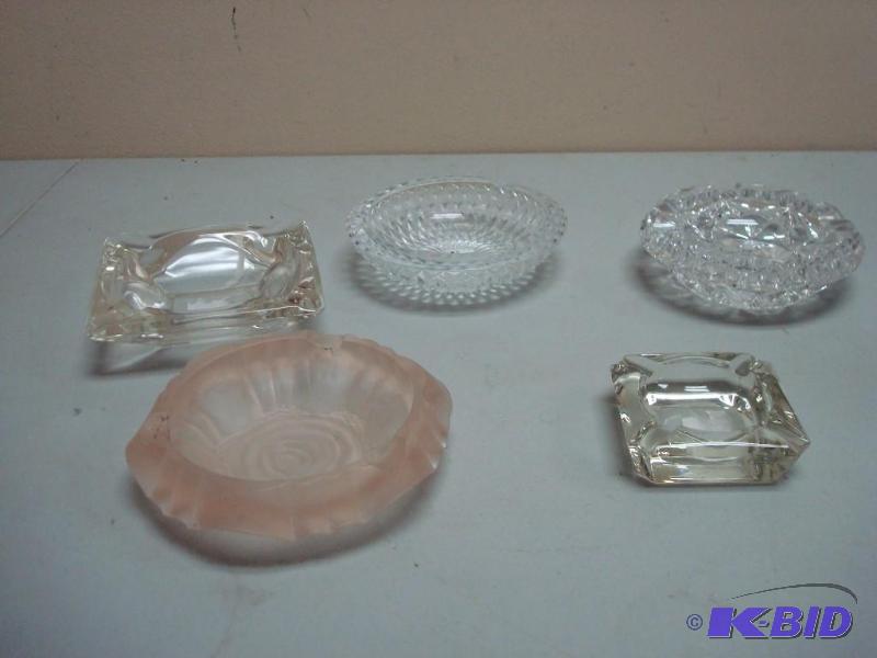 Lot of Glass Ash Trays...
