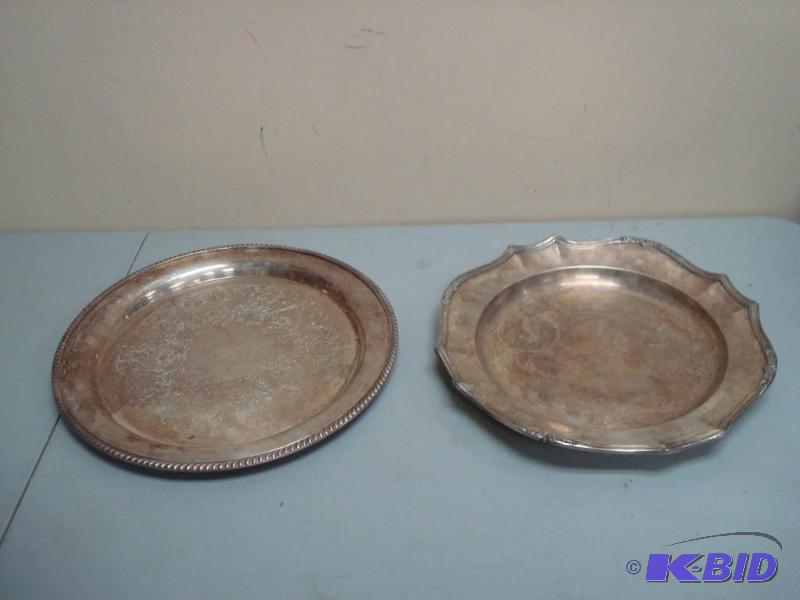 Pair Of Silver Plated Platters...