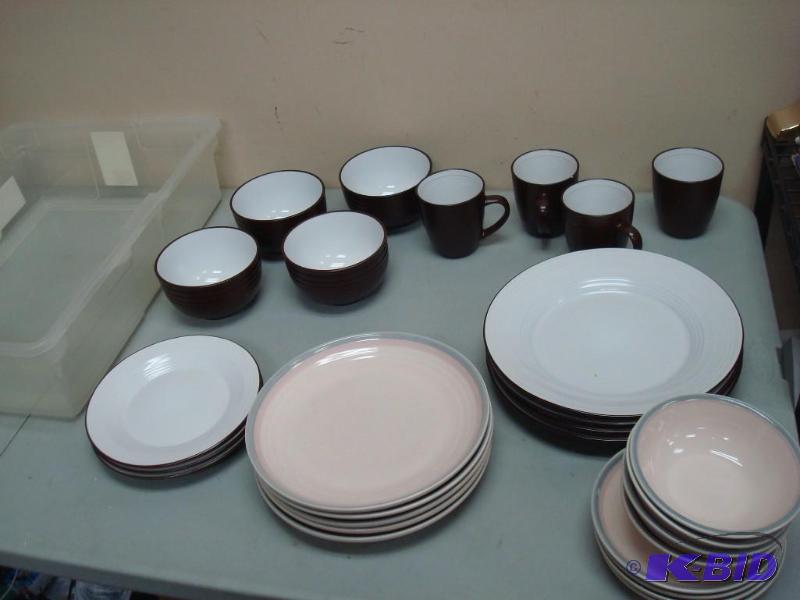 Lot Of Plates, Cups And Bowls, One has A Chip...