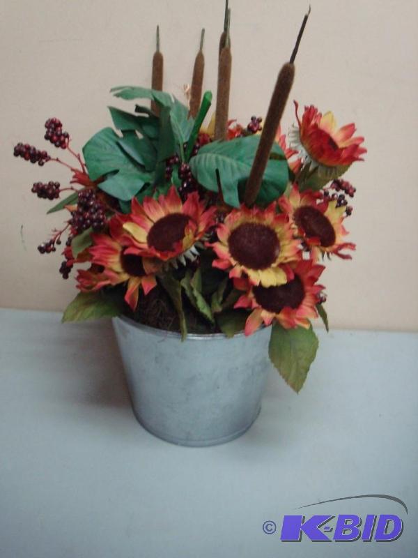 Fake Flowers In A Bucket...