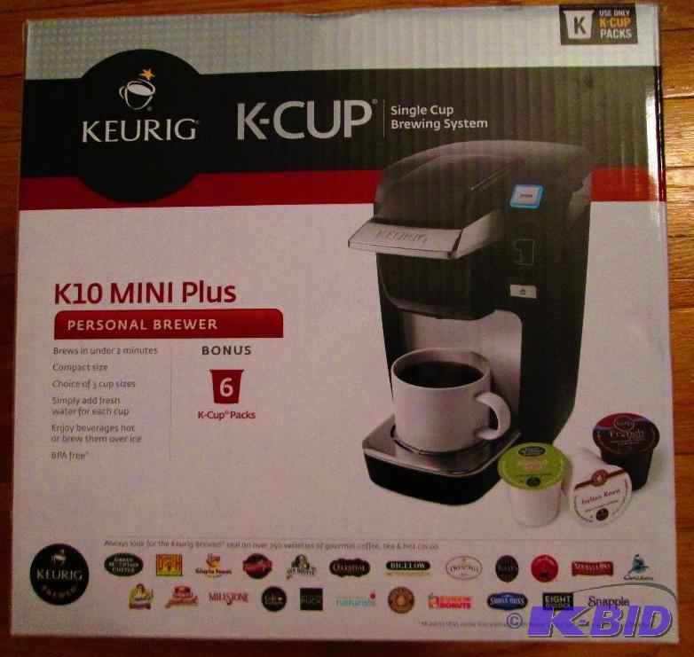 lot 3 image: Black Keurig k10 MINI Plus single cup coffee ...