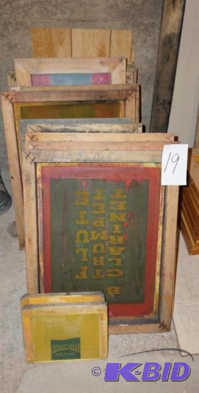 1 Lot of Wood Silk Screen Frames In Assorted ...