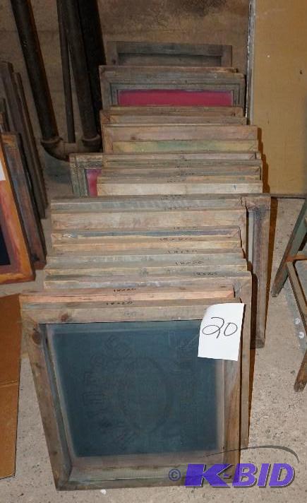 1 Lot of Wood Silk Screen Frames In Assorted ...
