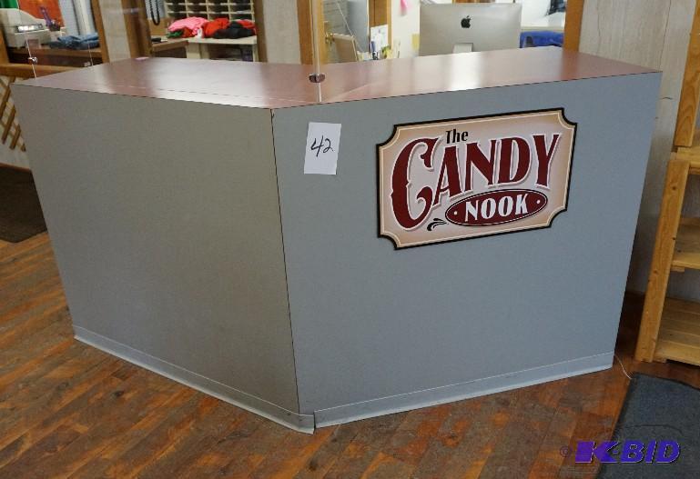 Attendant Sales Counter Check Out Desk Angled...