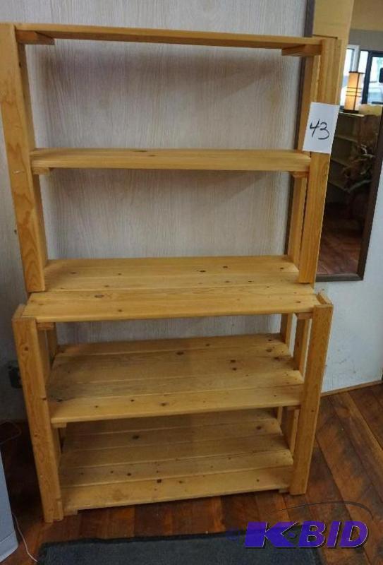 Wood 3 Shelf StorageDisplay Rack 5 Tall x 3...