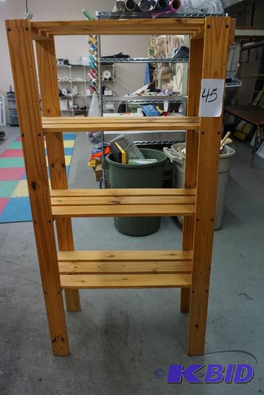 Wood 3 Shelf StorageDisplay Rack 5 Tall x 3...