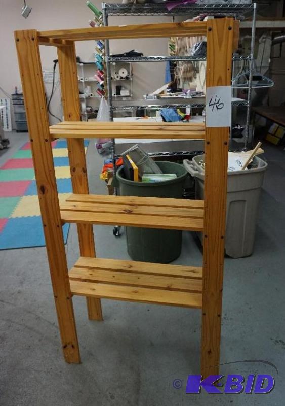 Wood 3 Shelf StorageDisplay Rack 5 Tall x 3...
