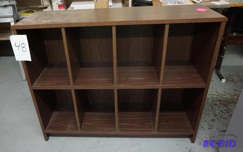 Wood Partitioned Shelving Unit Measures 40&qu...