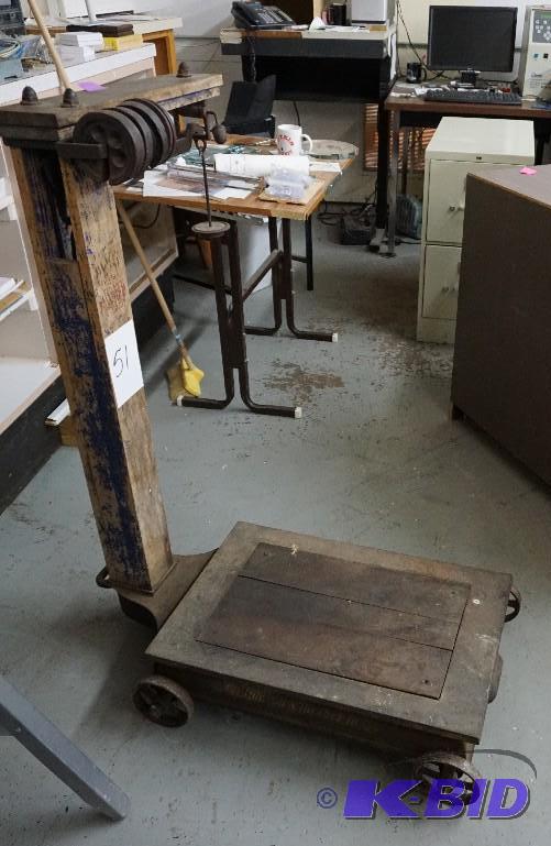 Antique Floor Scale In Very Good Condition...