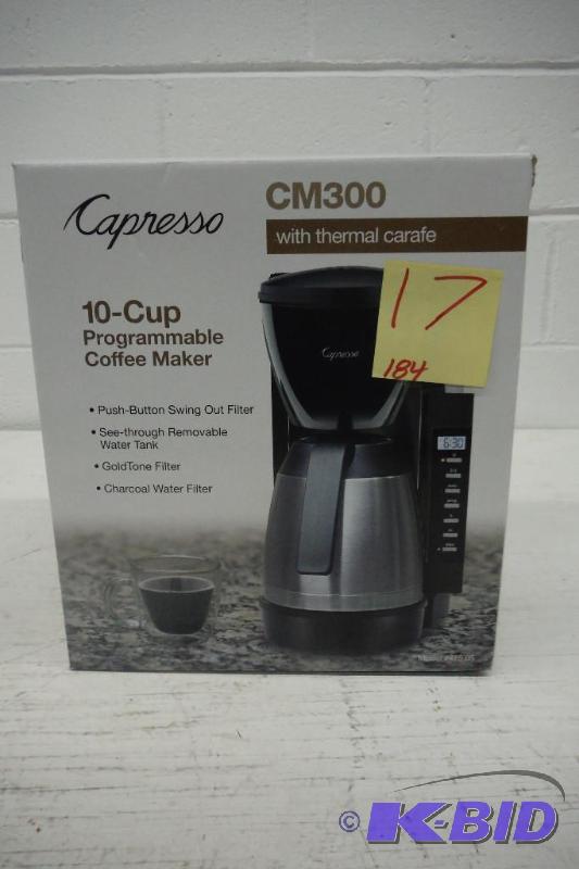 Capresso cm300 10 cup programmable coffe maker