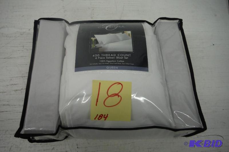 Charisma 400 thread count 6 pc satin sheet set queen size