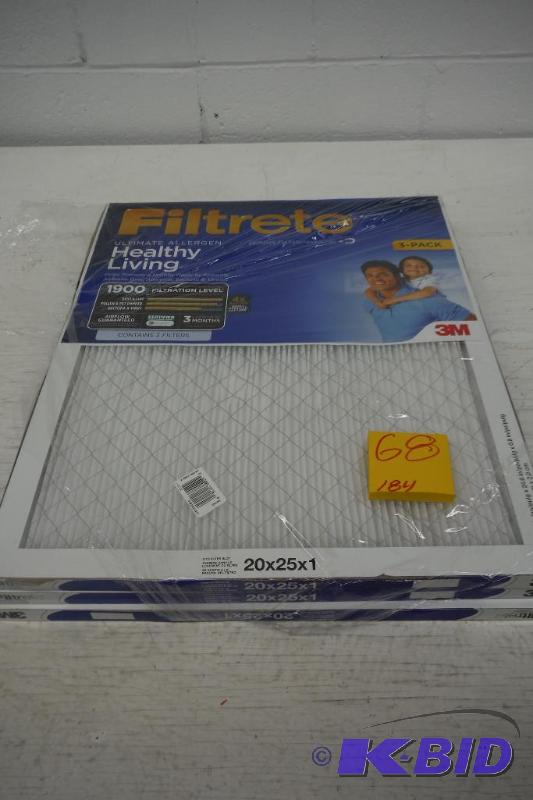 3 Pack of Filtrete Filters 20x25x1