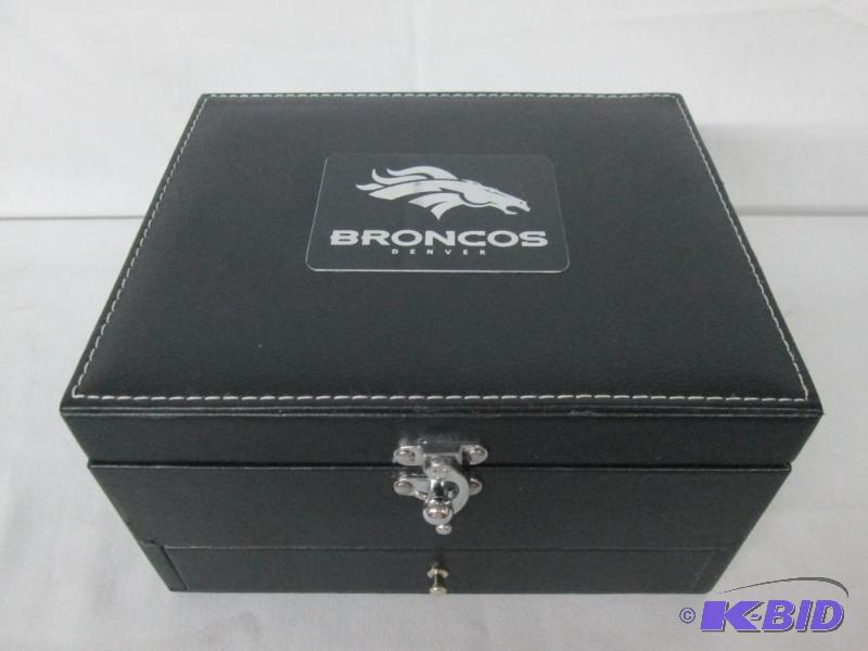 lot 24 image: Picnic Time NFL Broncos Cabernet 8pc Wine Accessory Set