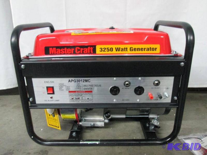 Master Craft 3250W Generator January Store Returns and Consignments