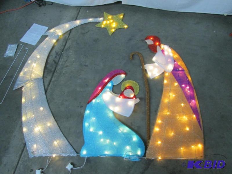 lot 34 image: Add a touch of outdoor Christmas decor to your home with alcove holiday figures, lighted plastic sc