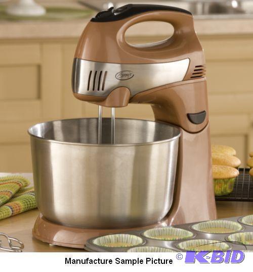 lot 106 image: Ginnys Brand 5 Speed Stand Mixer - Brown and...