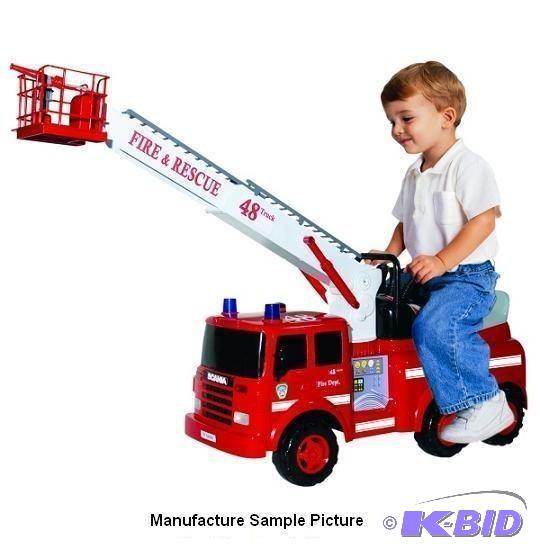 lot 107 image: Action Fire Engine Kids Ride On - Has Sounds ...