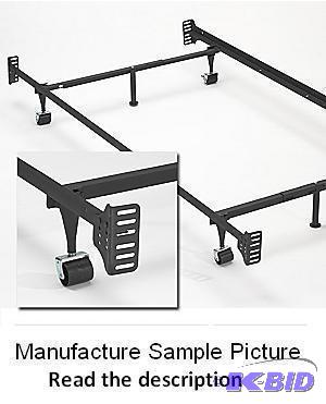 lot 131 image: TwinFull Size Metal Bed Frame - Frame Only -...