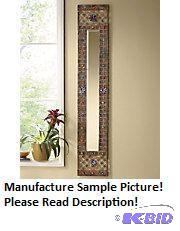 lot 132 image: Jeweled Mirror - Rectangular metal - Retail $...