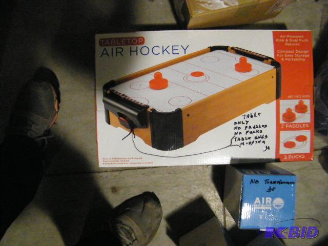 lot 140 image: Table Top Air Hockey - Missing the pucks and ...