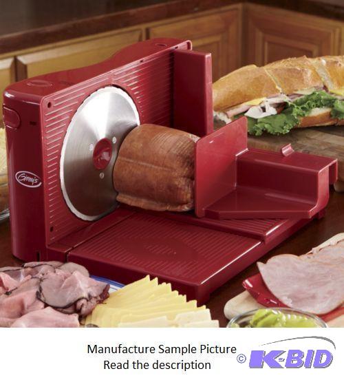 lot 189 image: Ginnys Brand Folding Meat Slicer - Red - Exc...