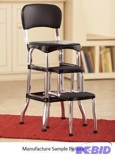 lot 194 image: Cosco Black Retro ChairStep Stool - Steps pu...