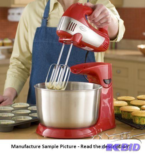 lot 197 image: Ginnys Electronic Stand Mixer - Red and Stai...