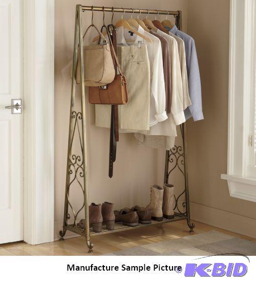 lot 3 image: Gold Storage Shelf -&nbspElegant styling, sc...