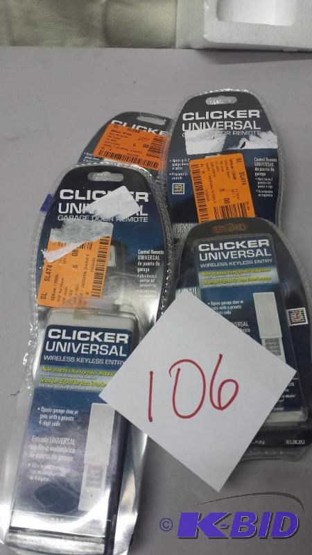 lot 106 image: Lot of 5 Assorted Clicker Universal Garage Door Remote