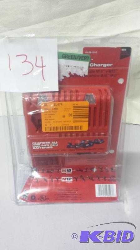 lot 134 image: Milwaukee M18 and M12 Power Charger