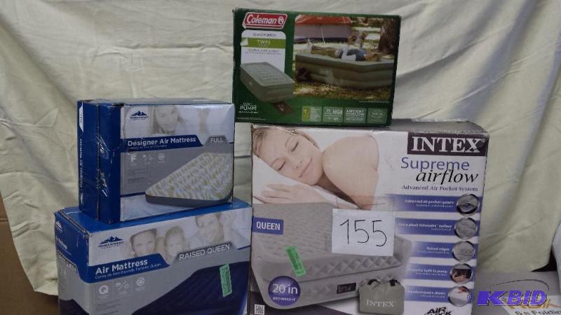 lot 155 image: Lot Of Assorted Air Mattresses