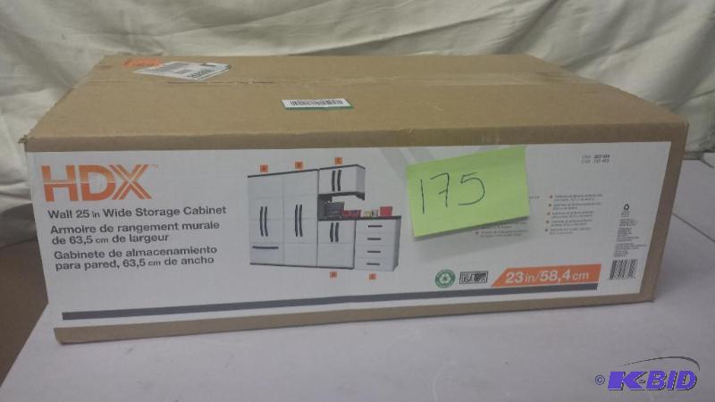 lot 275 image: HDX Wall 25 In Wide storage Cabinet
