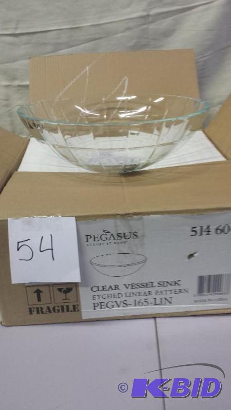 lot 54 image: Pegasus Sink Clear Vessel