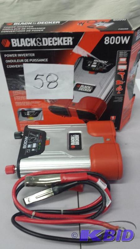 lot 58 image: Black and Decker 800W power Inverter