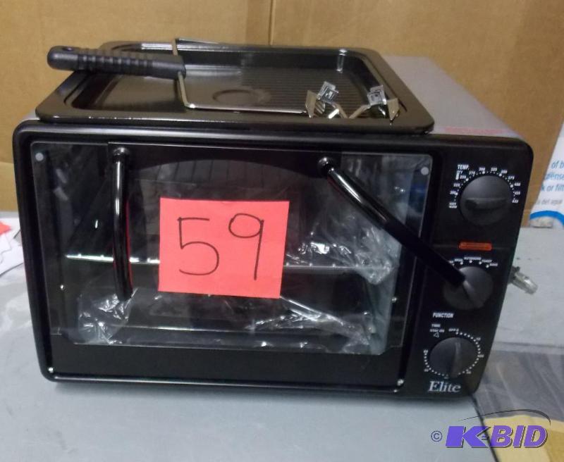 lot 59 image: Elite Oven Toaster - Broiler (broken door handle) New