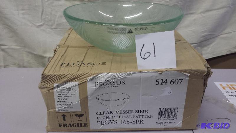 lot 61 image: Clear Vessel Sink