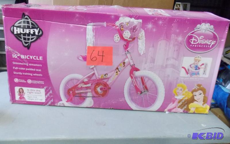 lot 64 image: Huffy Disney Princess 16  Bicycle -