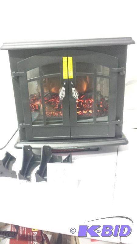 lot 68 image: Legion Electric Fireplace 20x11x23 Tested - Slight damage on bottom. Tested Works well