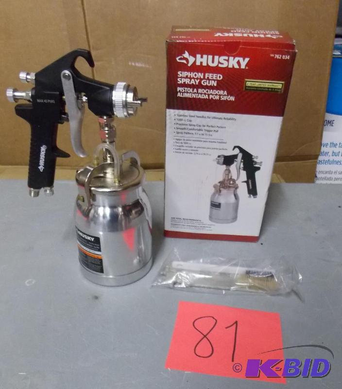 lot 81 image: Husky Siphon Feed Spray Gun New