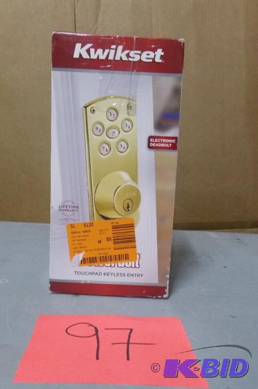 lot 97 image: Kwikset Powerbolt Touchpad Keyless Entry New