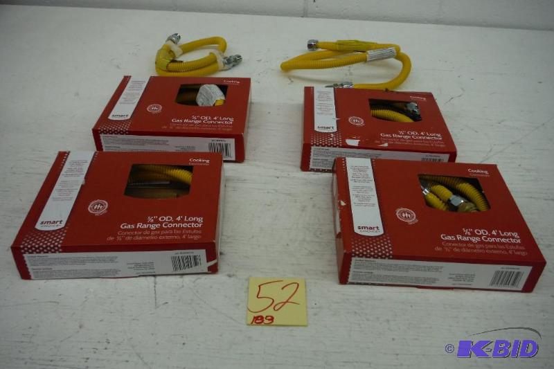 Lot of 6 58 OD 4 long Gas Range connectors