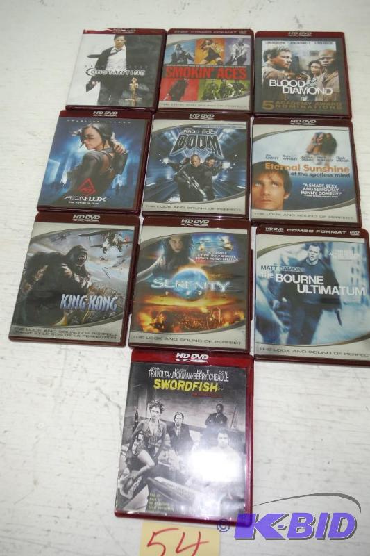 Lot of 10 HD DVD Movies