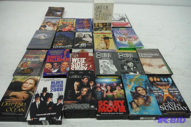 Lot of 26 VHS Tapes Mostly Old Titles