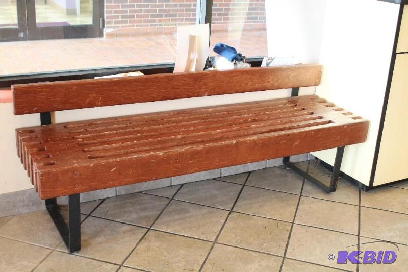 Guest Waiting&nbspBench Wood Bench With Stee...