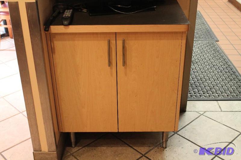 Wood Server Station&nbsp Storage Cabinet Mea...